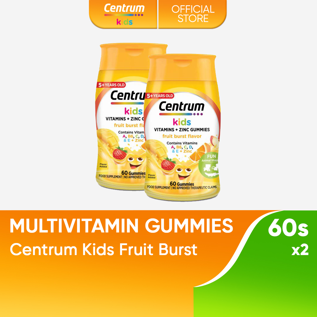 Centrum Kids Multivitamin Gummies Fruit Burst 60s (Pack of 2)