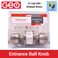 Geo by Kwikset Entrance Ball Knob Antique Brass Cylindrical Type 91160-409 Brix Industries Manila