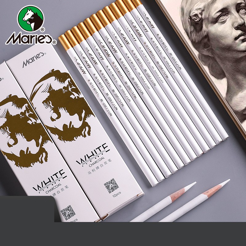 Maries White Charcoal Pencil (SOLD PER PIECE)