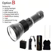 YUPARD 7000LM Diving Flashlight IPX8 XHP50 Powerful LED Under water Waterproof