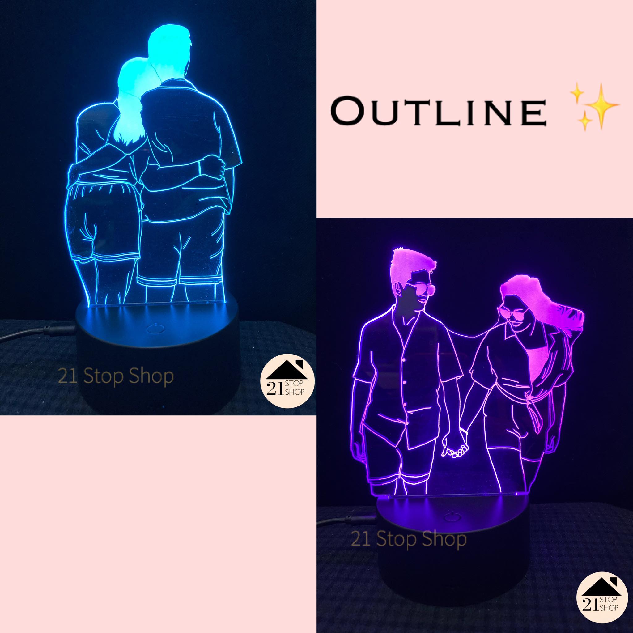 Customized Acrylic LED Lamp Personalized Lights