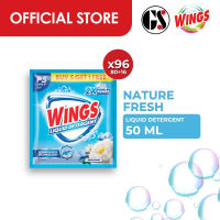 Wings Nature Fresh Liquid Detergent 50ml 40+8 Pack | 80+16 Pack