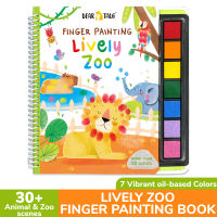 BEAR TALE DIY Coloring Book for Finger Painting 7 Safe Colors Washable and Non-Toxic Early Educational Color Awareness for Kids Aged 3+