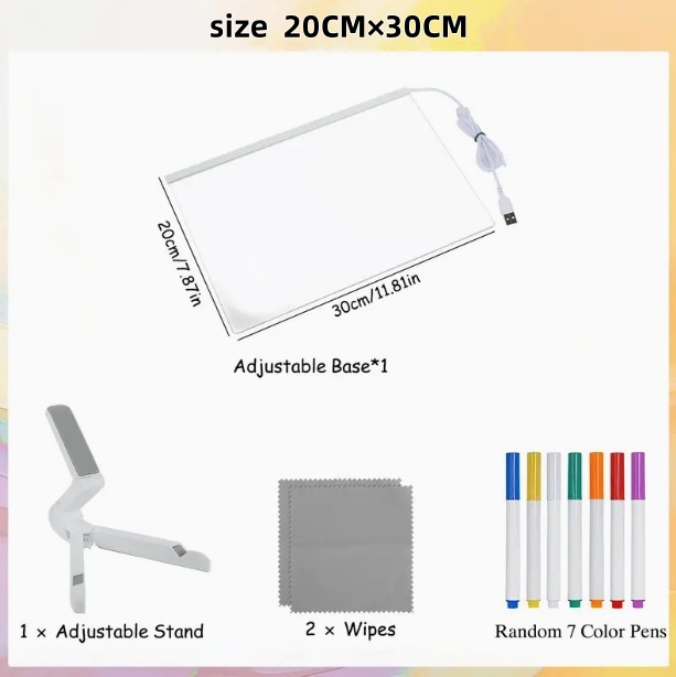 Glowing Acrylic Drawing Board for Children Toy That Eliminates Baby Graffiti Double-Sided Fluorescent Writing Board for Kids