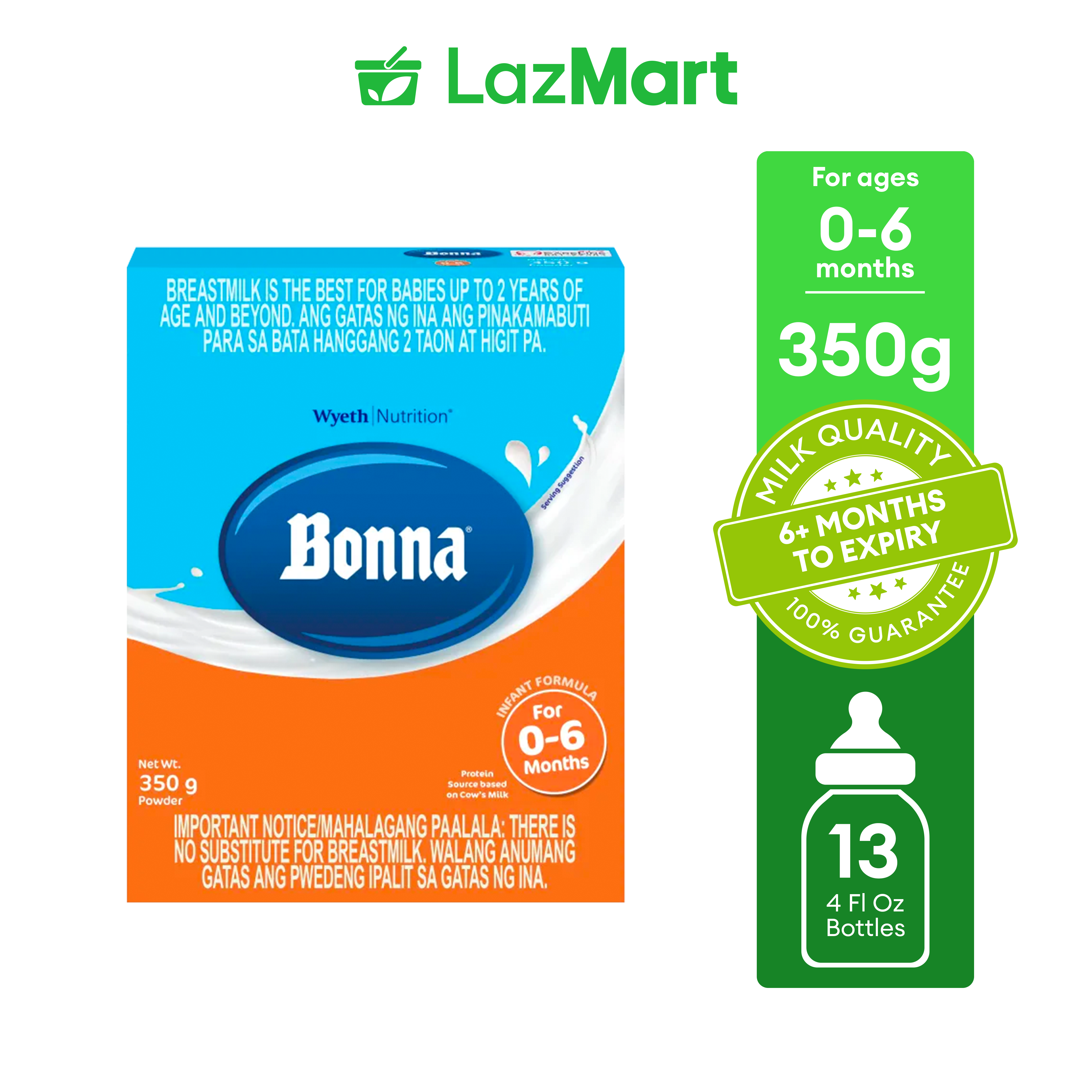 Bonna Stage 1 Infant Formula for 0 to 6 months 350g