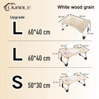 LIVABLE Foldable Laptop Table Heavy Duty Study Table Kids Cartoon Mini Desk Home Office Folding Wood Computer Desks