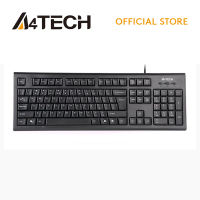 A4Tech KRS-85 Ergonomic USB Wired Keyboard Round Edge Keycaps Laser Inscribed Black Keys Durable