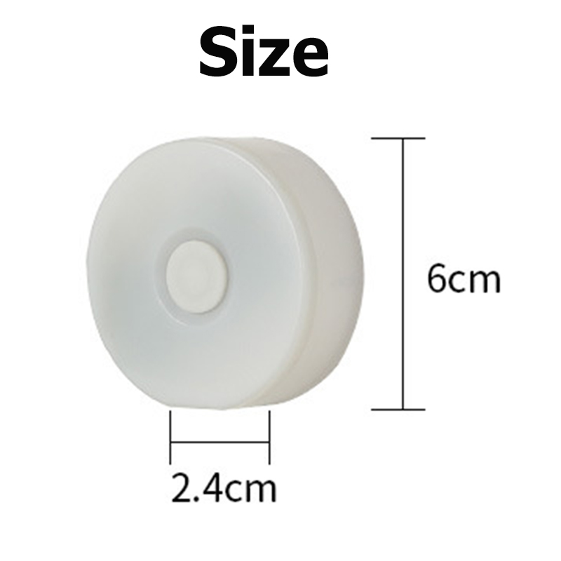 LED Night LIght 3W Tri-color Cabinet Light Dimmable Eye Protection Small Wall Light Battery Powered Bedside Light Suitable for Indoor Lighting in Bedrooms、Cabinets、Bathrooms