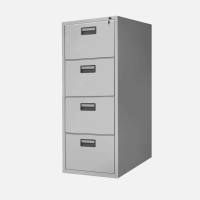 (Variation) FC-4D Drawer Vertical Filing Cabinet -Knockdown (UNASSEMBLED) SIZE 62 x 46 x 133 cm BEIGE/BLACK/GREY