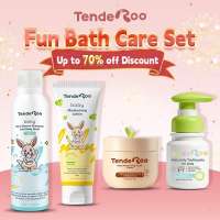 Tenderoo Fun Bath Care Set Baby Shampoo Body Wash+Moisturizing Lotion+Facial Cream Soothing+Toothgel