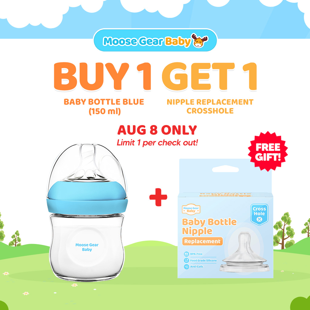 Moose Gear Baby Bottle Blue 150ml Anti Colic Feeding Bottle for Baby Infants Newborns Premium