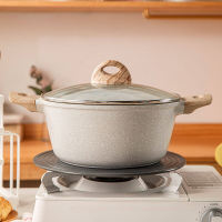 BIGTREETECH 20/24/28CM Nonstick Stock Pot Soup PotGranite Cooking PotCasserole Dish with lid Dutch Oven Cookware PFOA Free