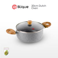 SLIQUE Avotech Marble Non-Stick Cookware – Fry Pan Saucepan & Dutch Oven (16–28cm) | Induction Base | Scratch-Resistant Coating