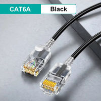 SAMZHE Slim Cat6A RJ45 Ethernet Cable High Speed 10Gbps 31AWG Network LAN Computer Patch Cable for PC & Gaming