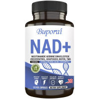 แคปซูล NAD+ 500 มก. ที่มีไนอาซินาไมด์ เรสเวอราทรอล สารสกัดจากองุ่น กรดไฮยาลูโรนิก ช่วยซ่อมแซมการเผาผลาญพลังงานของเซลล์ ความมีชีวิตชีวาและอายุยืน การแก่ชราอย่างมีสุขภาพดี หัวใจ สมอง กล้ามเนื้อ