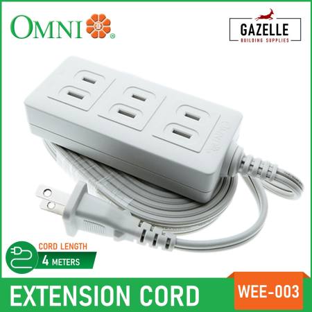 Omni Eco Extension Cord Set 3 Gang 4 Meter Wire - WEE-003 WEE003