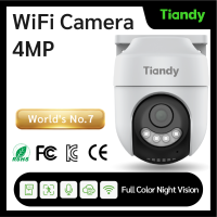 Tiandy 4MP Outdoor WiFi Camera Full Color Night Vision Human Detection Two-way Audio Cloud Storage IP66 Weatherproof Security