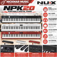 NUX NPK-20 88-Key Portable Digital Piano Triple-Sensor Hammer Action | Black White Red