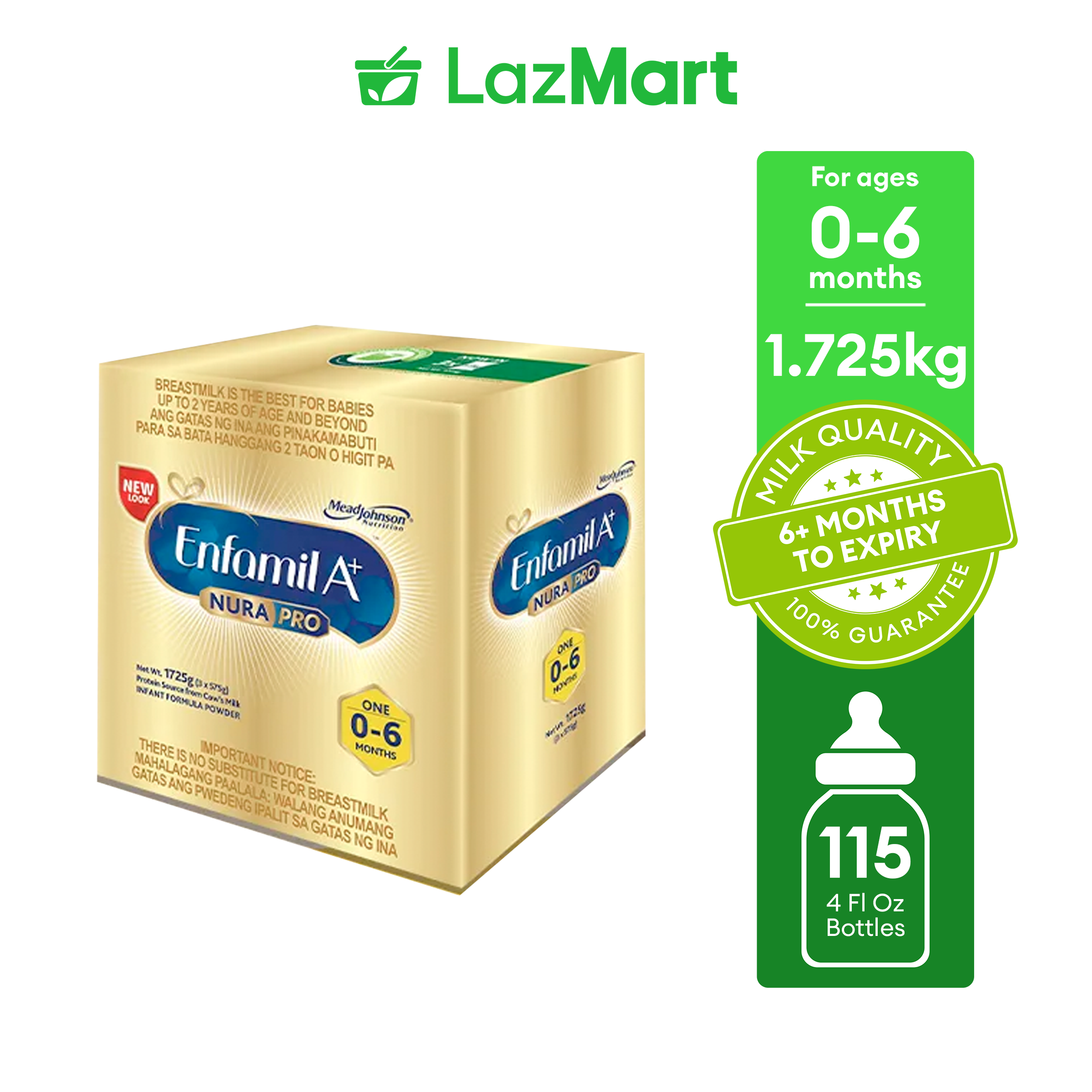 Enfamil A+ One Nurapro 1.725kg (1725g) Infant Formula Powder for 0-6 Months