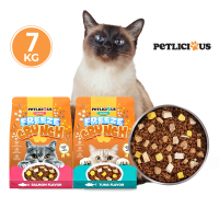 Petlicious Freeze Crunch Cat Dry Food with Freeze Dried topper Salmon and Tuna flavor 1kg 7kg Collection - PetMate kibbles pets