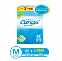 Caress Basic Adult Diaper Medium - 1 Pack (20 + 2 Free Pads)
