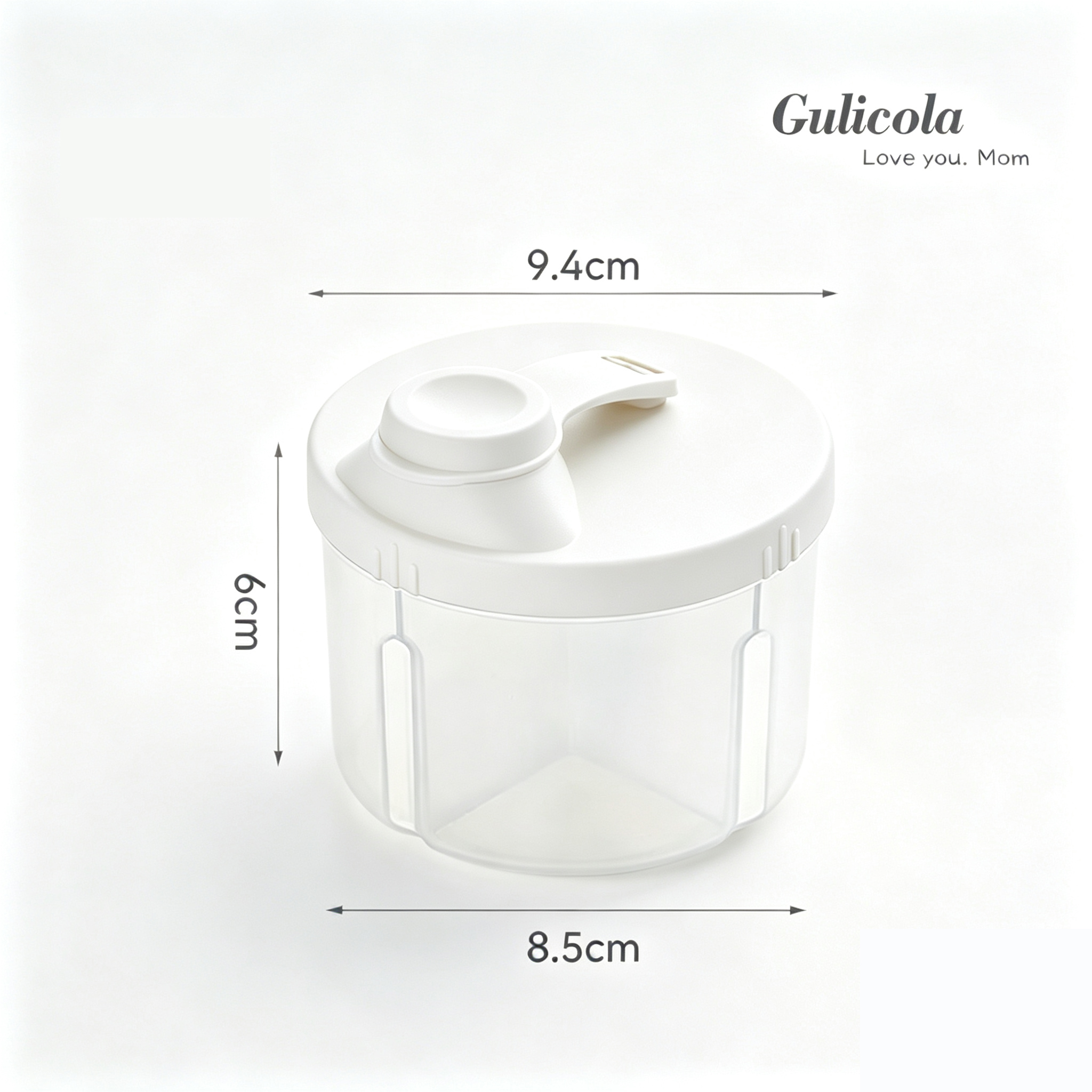 Gulicola Milk Powder Box Baby Portable Food Storage Box Moisture-proof Sealed Rotating Four-compartment Box