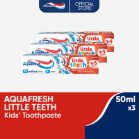 Aquafresh Little Teeth Kids Toothpaste (3-5 Years Old) 50ml x3 for Protection of Growing Teeth