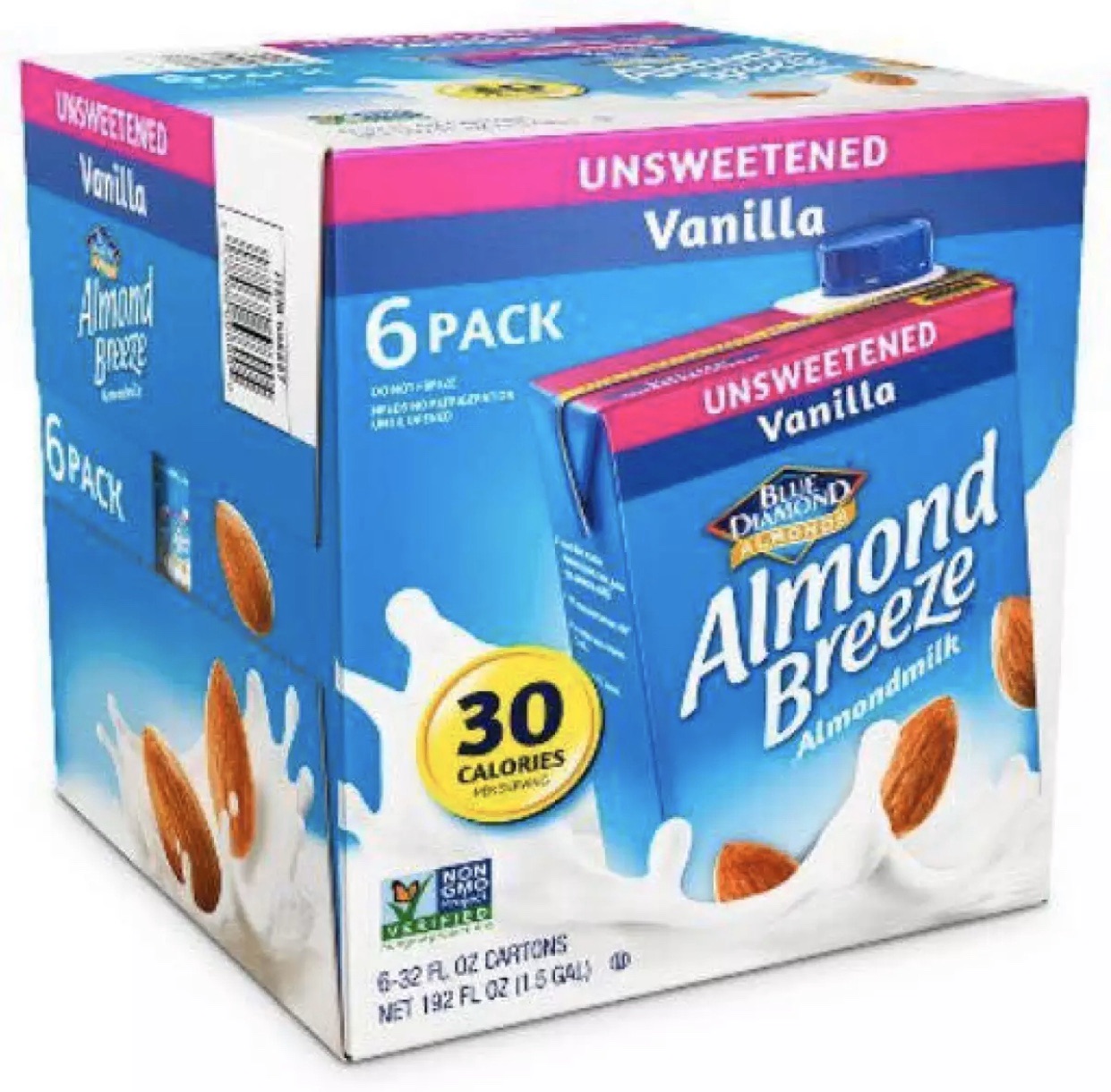 Almond Breeze Unsweetened Vanilla Flavor 6 Pcs 1 Box review and price