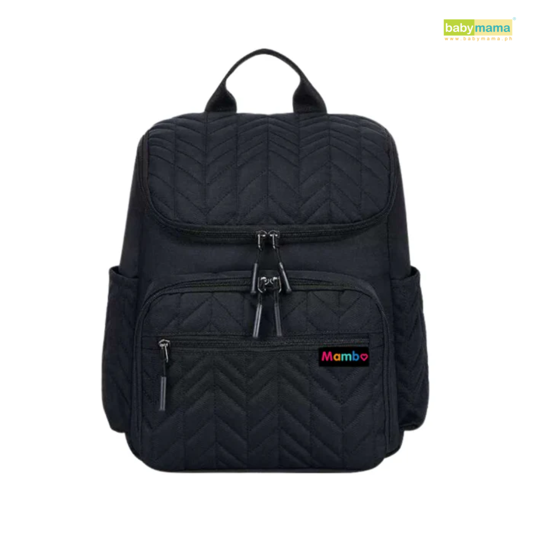 Mambo Baby Diaper Bag Maternity Bag - Black | Baby Diaper Bag Travel Backpack Carrier Essentials