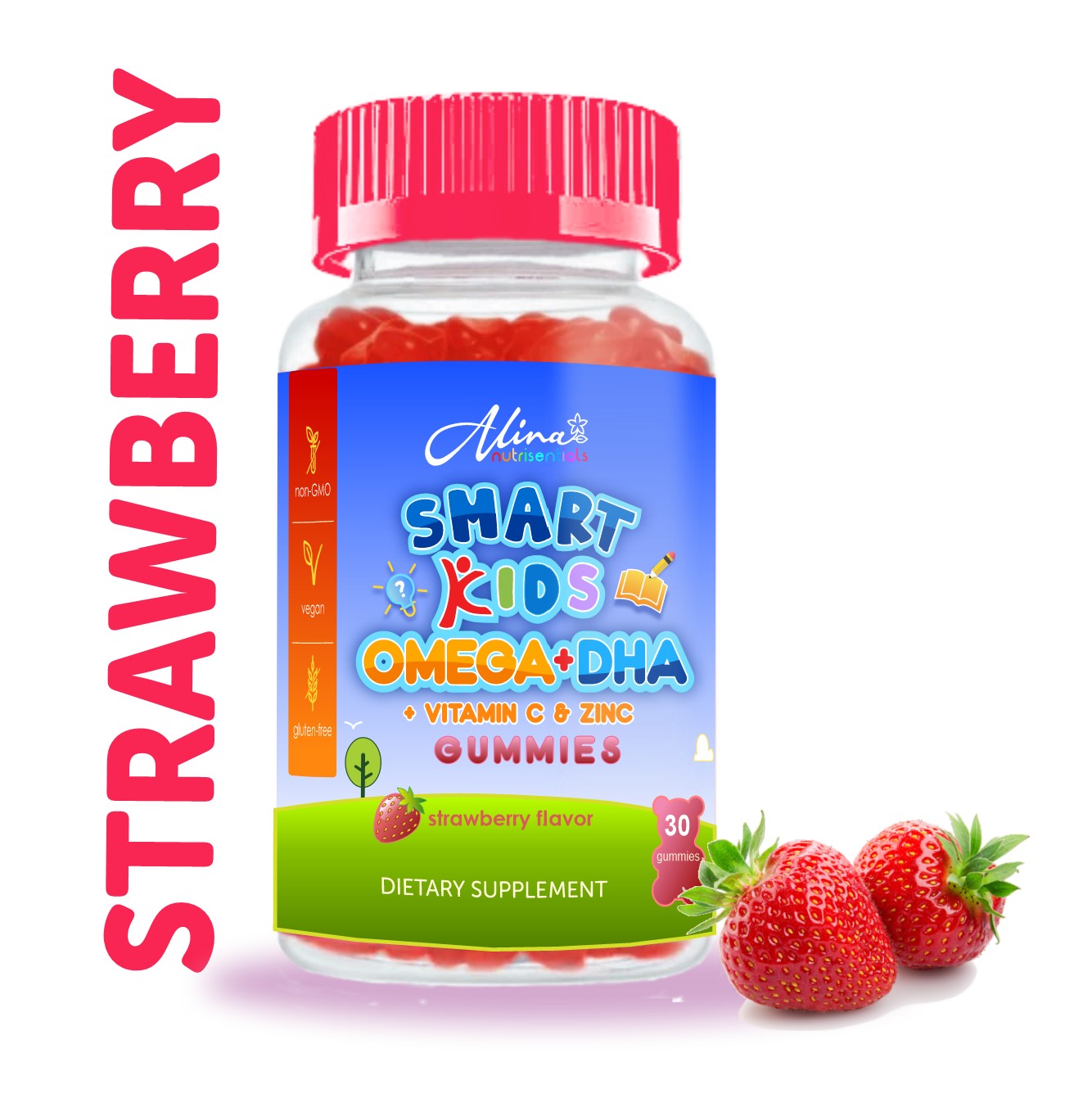 Smart Kids Omega + DHA + Vitamin C 120 Gummy