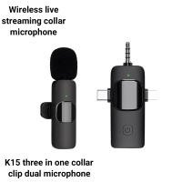 Tri-Town Wireless Lavalier Microphone Lapel Bluetooth Microphones TikTok Vlogging for Android IPhone 1Year Warranty