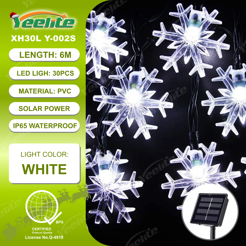 YEELITE Outdoor lighting 30 LED small white ball lights 7m LED string fairy lights garland garden Christmas party decoration