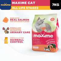 Maxime Cat Food 7KG - For All Life Stages Made w/ Real Salmon for Vision Support Balanced Minerals & Easy Digestion
