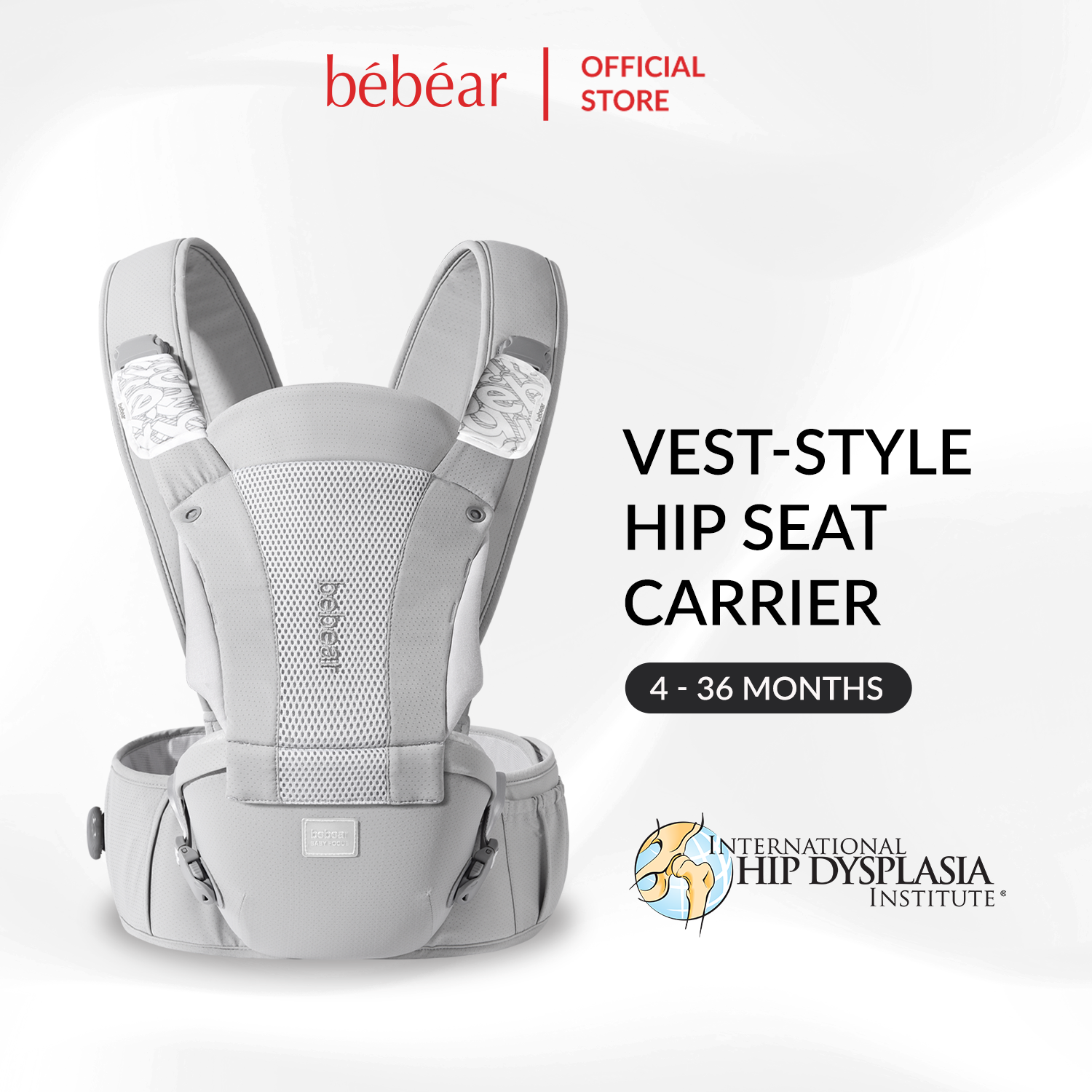 Bebear Dial Fit Hip Seat Carrier (Vest Style Hip Seat Carrier with Dial Adjustment)