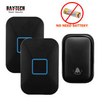 Daytech Wireless Doorbell Self Powered No Battery Waterproof Door Bell Chime 150M Long Range 60 Ringtones for Home Office Store