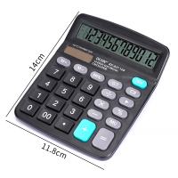 COD Calculator & Solar Panel & Battery On Sales No.1 Power Computer Electronic Calculator 12 Digit Display Multi-functional Big Button for Business Office School Calculating LCD Screen Counter Calculator