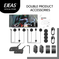 EJEAS V4 Plus Group of 4 Wireless Intercom Bluetooth Helmet Motorcycle Headset 1500M FM Radio