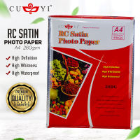 Cuyi Rc Satin Photo Paper 260gsm A4 5r 4r 3r Size Resin Coated 20 Sheets Pack