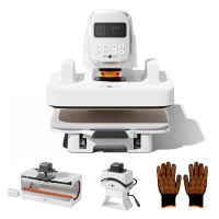 HTVRONT 12x10 Inch 3 in 1 Auto Heat Press Machine Adjustable Pressure Fast Even Heating for Mugs Hats T-Shirts Sublimation DIY Crafts