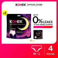 Kotex Overnight Menstrual Panties M-L - 2 Pads x 2 Packs (4 Pads)