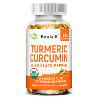 Turmeric Supplement with Black Pepper for Joint & Digestion Support - Turmeric Curcumin Supplement 95% Curcuminoids High Strength Active Turmeric Supplements