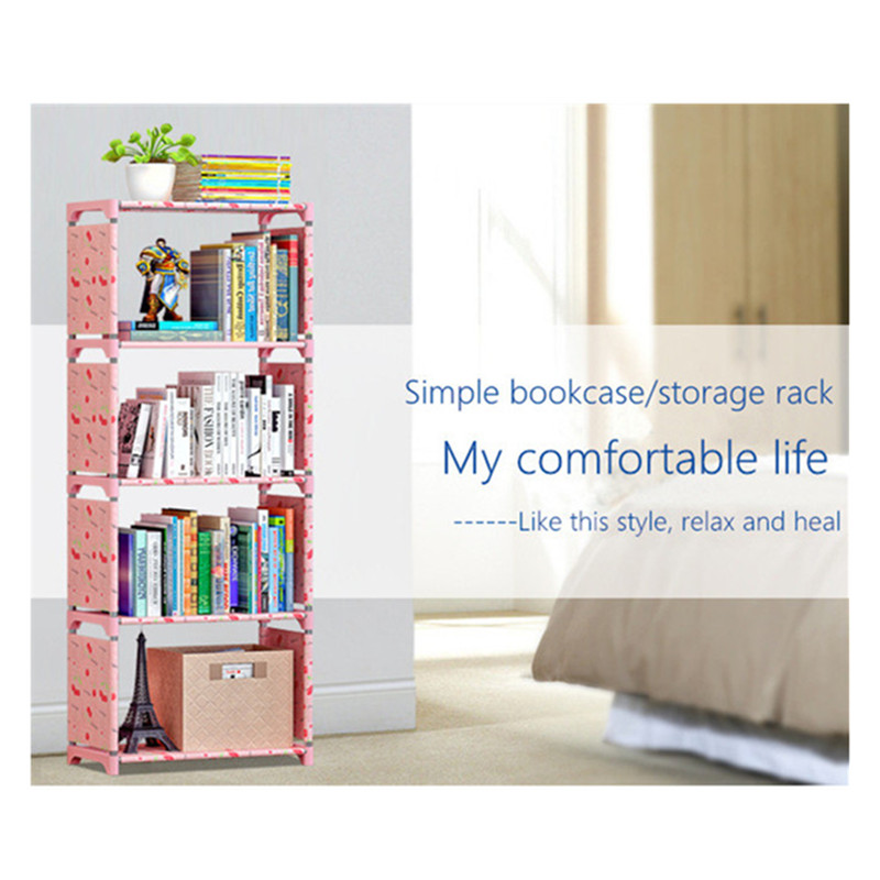 Simple Adjustable Bookcase Multi Purpose Bookshelf Diy Book Storage