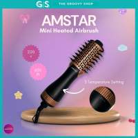 Amstar 1200W Heated Volumizing Brush | Travel Hot Air Blower | Non-Rotating Styling Tool