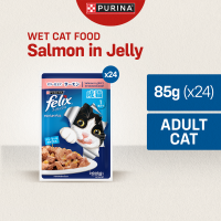 Nestle Purina FELIX Salmon in Jelly Adult Cat Wet Food (85g x24)