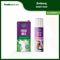 [Emborg Dairy Duo] Emborg Full Cream Milk 1L x Emborg Whipped Cream Spray