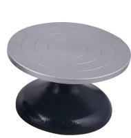 ToysWorld 12 Diameter Sculpting Pottery Wheel | Heavy Duty Cast Iron Metal Pottery Decorating Banding Wheel with Non-Skid Rubber Boot & Ball Bearings