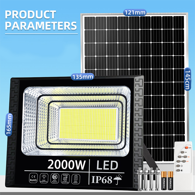 Buy 1 Take 1 solar light 2000W 50000W Solar Led Lights Outdoor Flood Light Street Lamp Waterproo outdoor waterproof IP68 original 606LED 680000mAh with solar panel garden lamp room night light bulb for courtyard automatic with remote