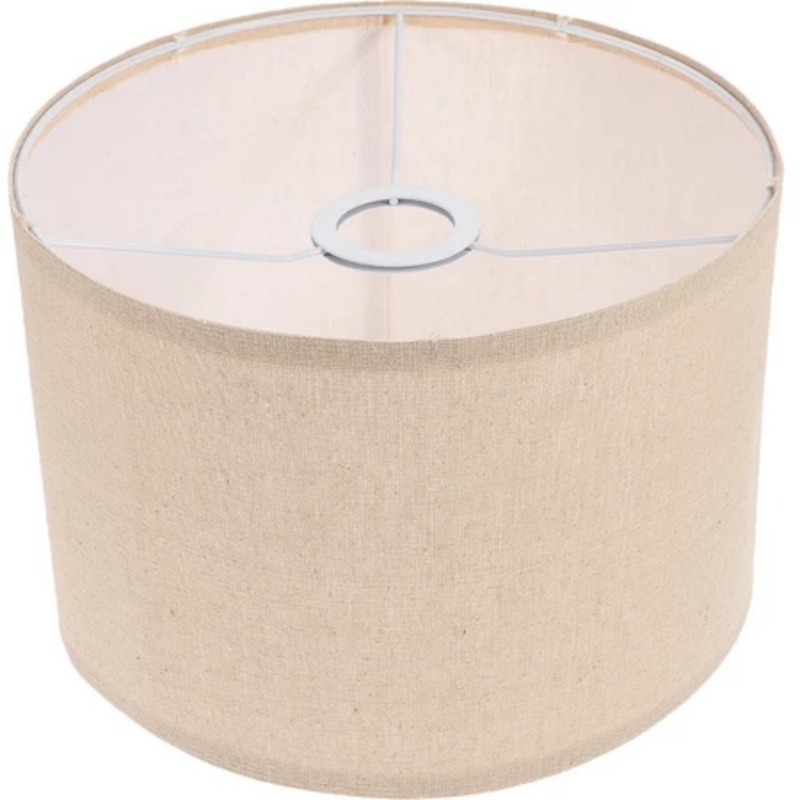 Linen Fabric Lampshade Cylindrical Cloth Floor Lampshades Light White The Luminaries Bedside