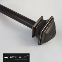 CURTAIN PREMIUM ROD BROWN or BLACK 16mm (0.6in)  diameter 30in to 47in length