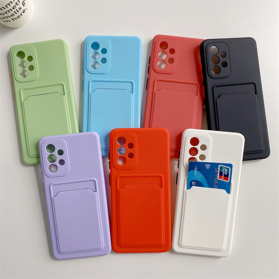 Realme 10 9 9i 8 8i C20 C20A C21 C21Y C25Y C30 C30s C31 C33 C35 C55 Narzo 50 50A 50i Prime Silicone Card Holder Phone Casing